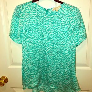 Michael Kors mint green peplum top M